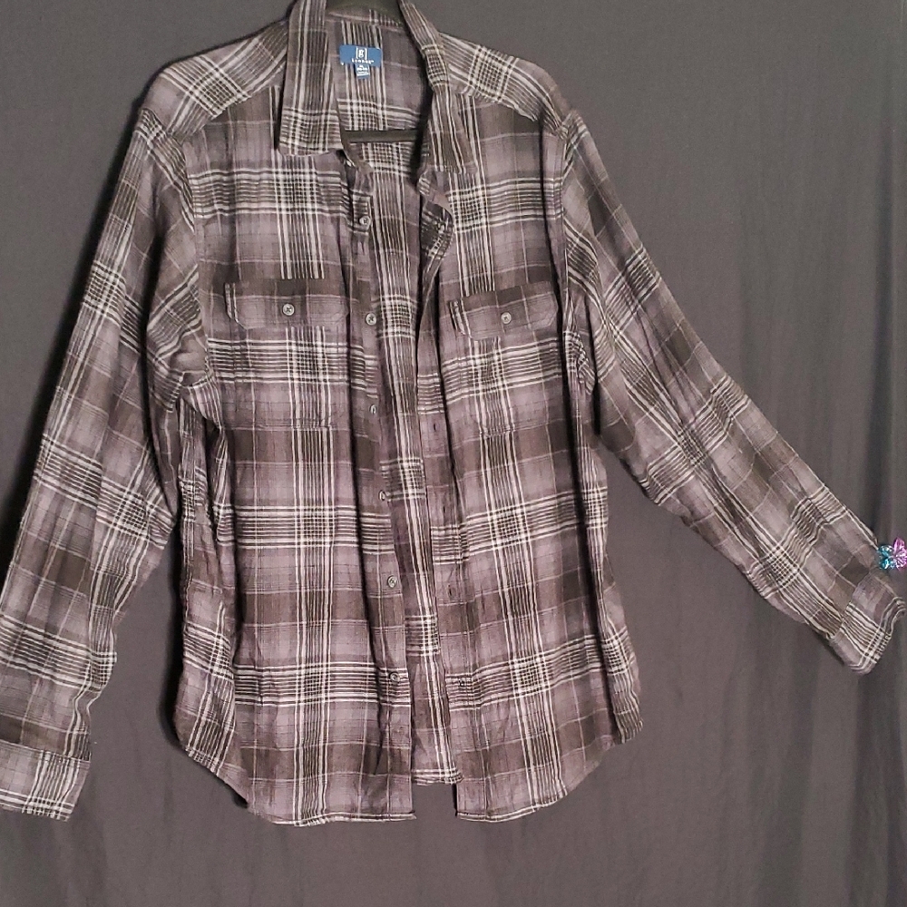 George Black and White Casual Button Down Shirt